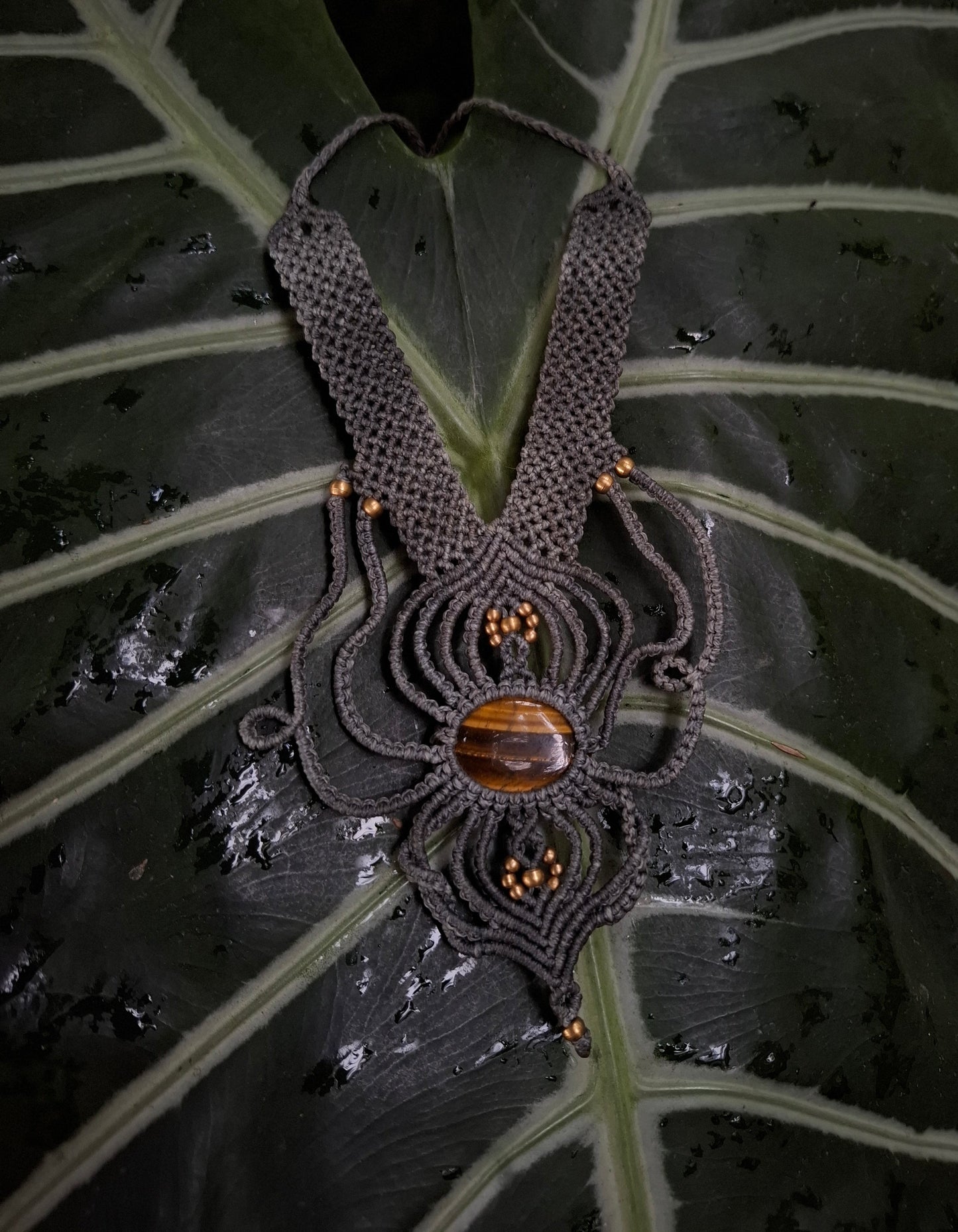 Makramee Kette mit Labradorit