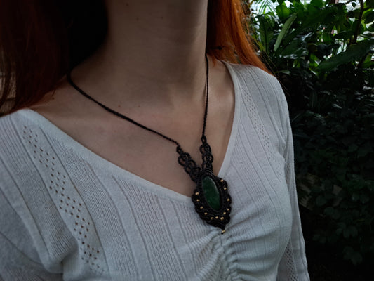Makramee Kette mit Aventurin