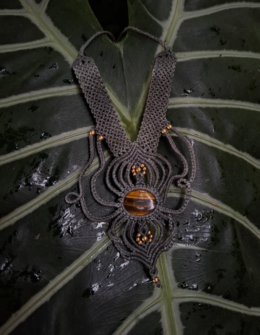 Makramee Kette mit Labradorit